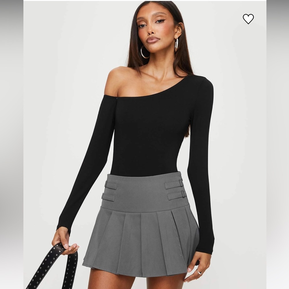 Princess Polly Cartwright Mini Skirt Charcoal
